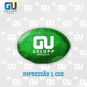 GELUPP - Bolsas Termogel Oval 10x7 Com Glitter PERSONALIZAÇÃO EM 1 COR