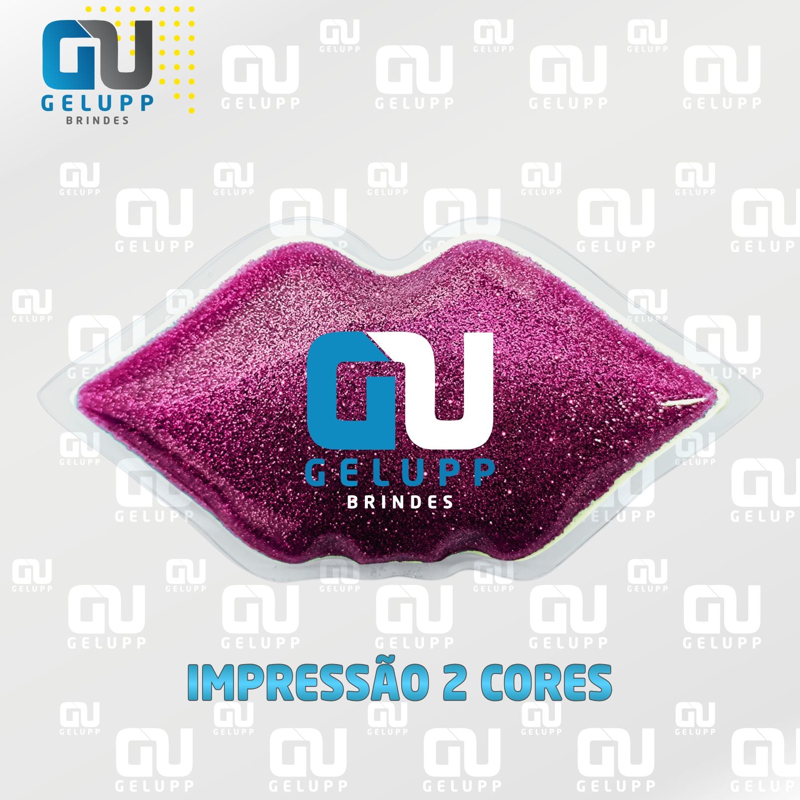 GELUPP - Bolsas Termogel Boquinhas Com Glitter PERSONALIZAÇÃO EM 2 CORES